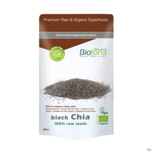 Packshot Biotona Black Chia Raw Seed 400g