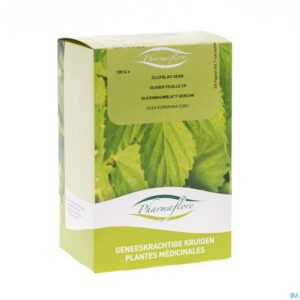 Packshot Olijfboom Blad Doos 100g Fag