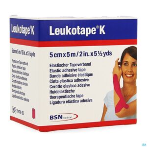 Packshot Leukotape K Kleefwindel Elast Roze 5cmx5m 1