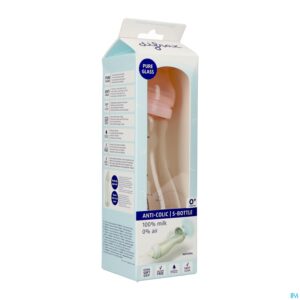 Packshot Difrax S-fles Natural Glas Roze 250ml