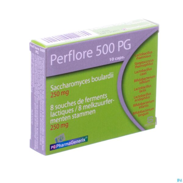 Packshot Perflore 500 Pg Pharmagenerix Caps 10