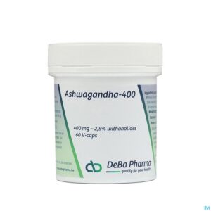 Packshot Ashwagandha 400 V-caps 60 Deba