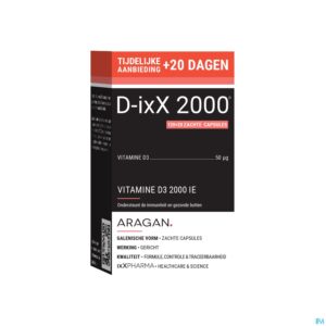 Packshot D-ixx 2000 Softcaps 120 + Softcaps 20 Gratis