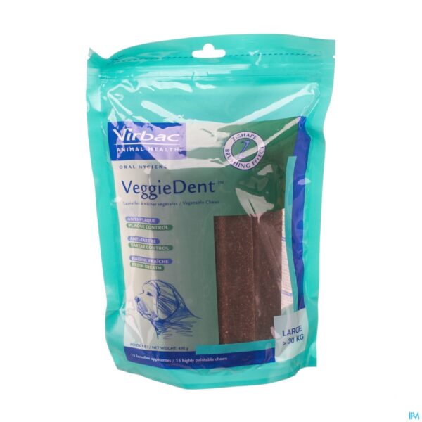 Packshot Veggiedent Hond >30kg Kauwreep 15