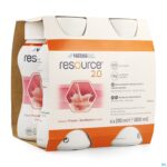 Packshot Resource 2.0 Aardbei 4x200ml 12100544