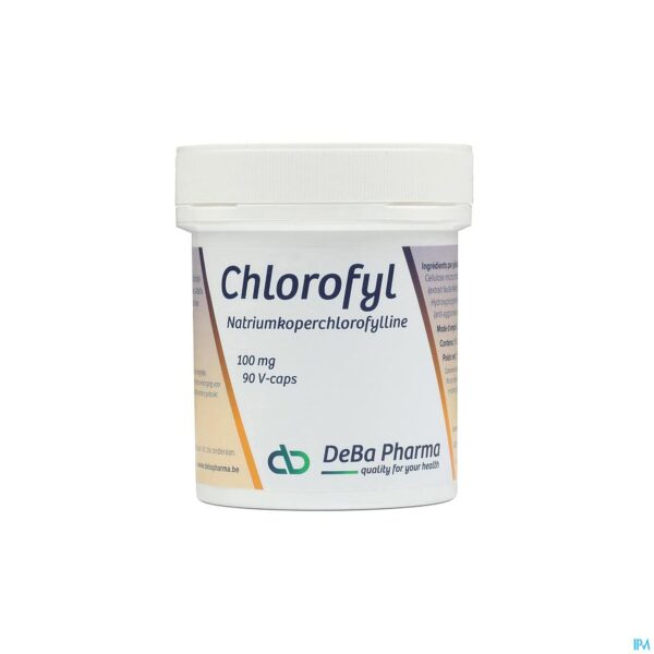 Packshot Chlorophyl Caps 90x100mg Deba