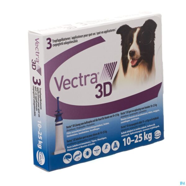 Packshot Vectra 3d Opl Spot-on Hond Pipet 3x3,6ml