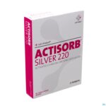 Packshot Actisorb Silver 220 Kp 9,5x 6,5cm 10 Mas065de