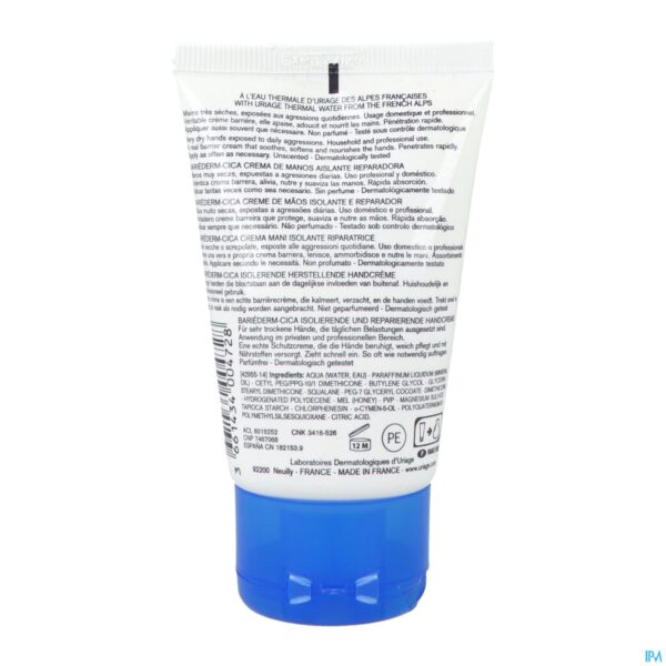 Packshot Uriage Bariederm Handcreme Herstellend Isol. 50ml