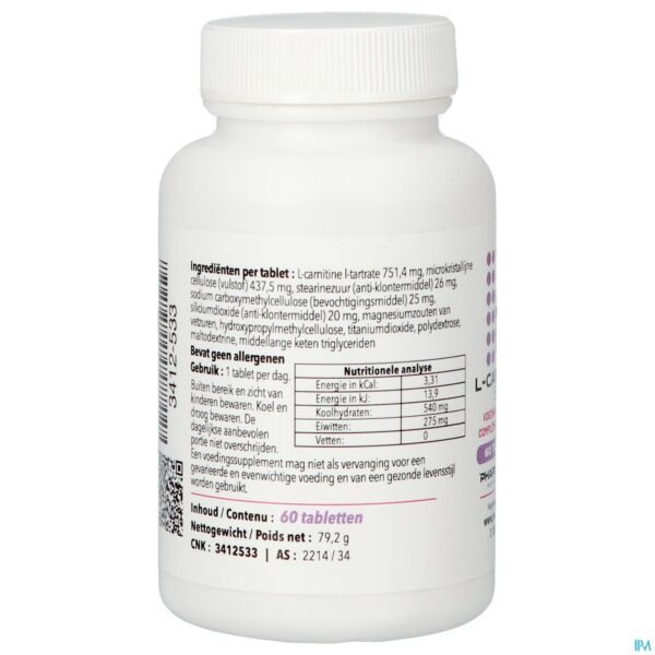 Packshot l Carnitine 500 Comp 60 Pharmanutrics