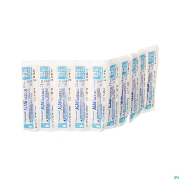 Packshot Terumo Naald Agani 23g 1 1/4 Rb Blauw 10