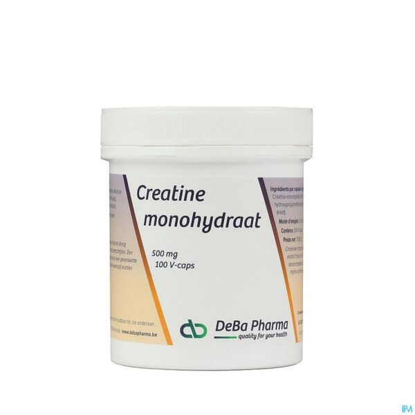 Packshot Creatine Monohydraat Caps 100x500mg Deba