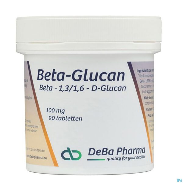 Packshot Beta-glucan 100mg Tabl 90 Deba