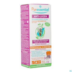 Packshot Puressentiel Anti-luizen 100ml + Kam