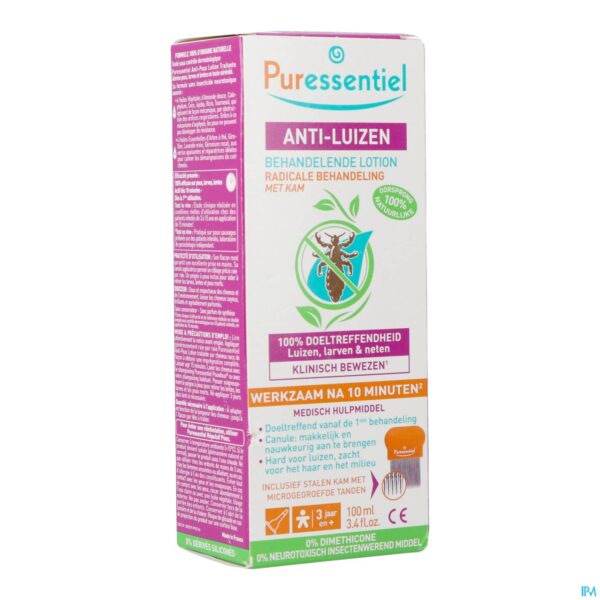 Packshot Puressentiel Anti-luizen 100ml + Kam