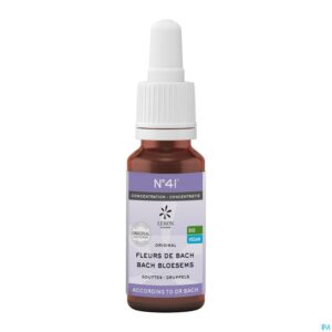 Packshot Bachbloesem Bio N°41 Druppels Concentratie 20ml