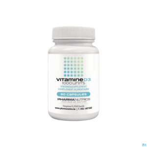 Packshot Vit D3 Caps 60 Pharmanutrics