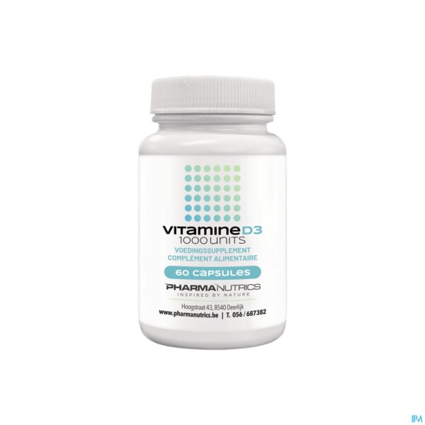 Packshot Vit D3 Caps 60 Pharmanutrics