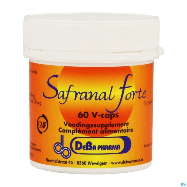 Packshot Safranal Forte V-caps 60 Deba