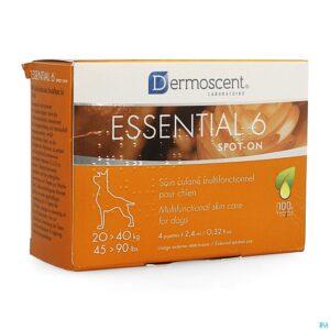 Packshot Essential 6 Spot-on Hond 20-40kg Pipet 4x2,4ml
