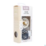 Packshot Bibs 1 Fopspeen Anatomic Studio Duo Polka Bl/ivory