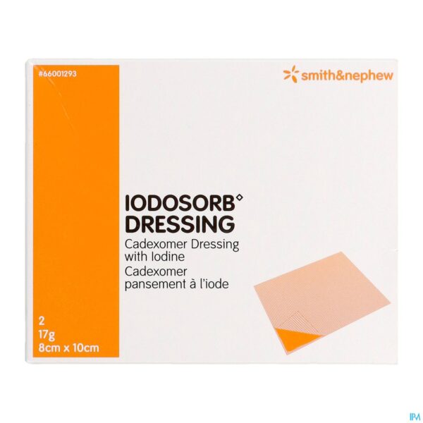 Packshot Iodosorb Dressing 17g 8x10cm 2 66001293