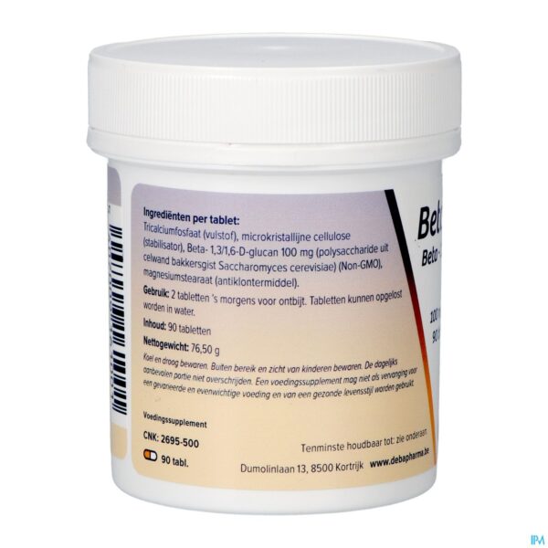 Packshot Beta-glucan 100mg Tabl 90 Deba