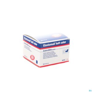 Packshot Elastomull Haft Latexvrij 6cmx20m Blauw 4537100