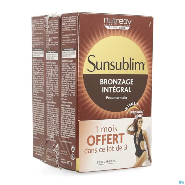 Packshot Sunsublim Integraal Bruinen Tripack Caps 3x30