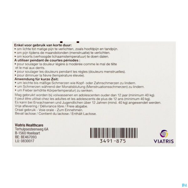 Packshot Brufen 400mg Filmomh Tabl 20 X 400mg