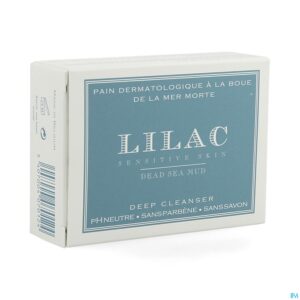 Packshot Lilac Wasstuk Dermatol. Dode Zeemodder 100g
