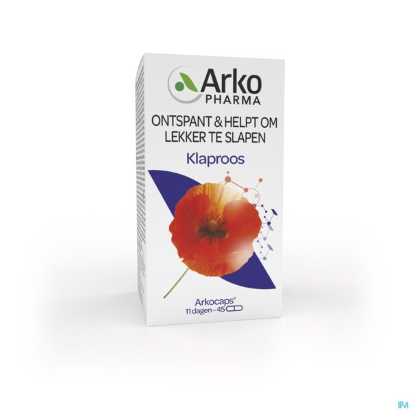 Packshot Arkocaps Klaproos Plantaardig 45