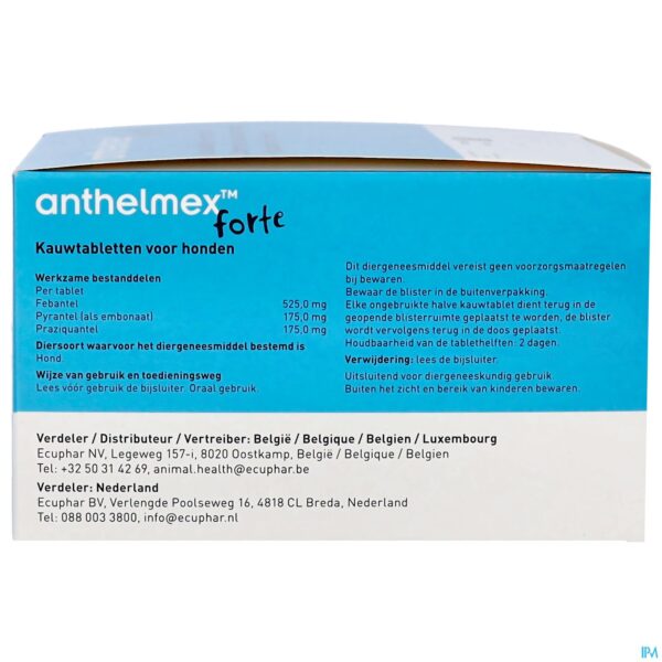 Packshot Anthelmex Forte Kauwtabl. Hond 48