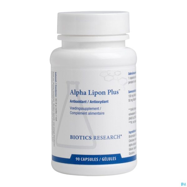 Packshot Alpha Lipon Plus Biotics Caps 90