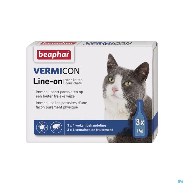 Packshot Beaphar Vermicon Line-on Kat 3x1ml