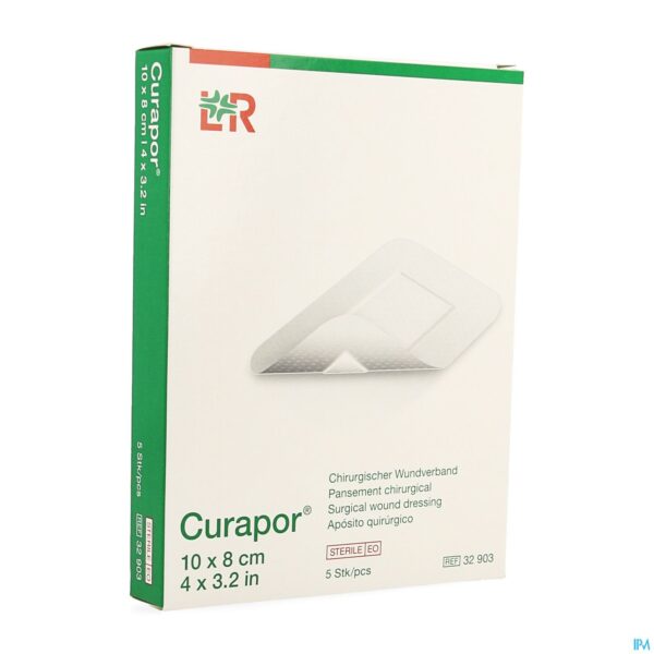 Packshot Curapor Verb Chirurg. Steriel 10cmx 8cm 5 32903