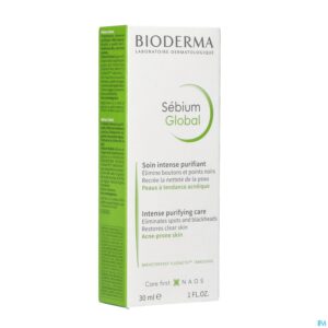 Packshot Bioderma Sebium Global Intens Zuiver. Verzorg 30ml