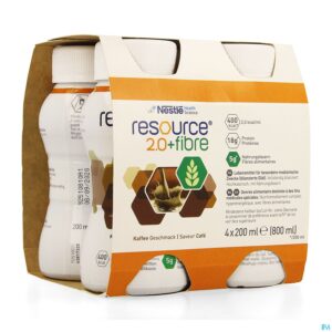 Packshot Resource 2.0 Fibre Koffie 4x200ml 12100790