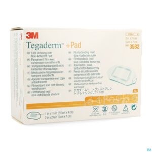 Packshot Tegaderm + Pad 3m Transp Steril 5cmx 7cm 50 3582