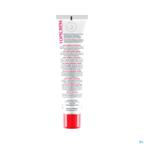 Packshot Topicrem Cica Verzachtende Creme Tube 40ml