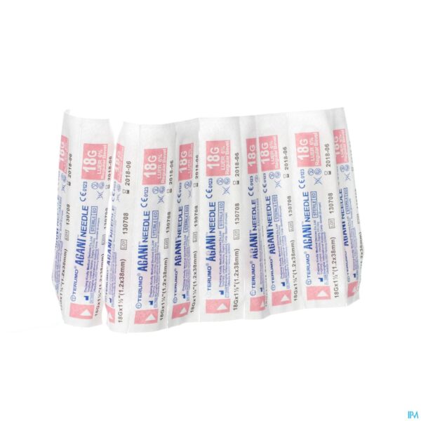 Packshot Terumo Naald Agani 18g 1 1/2 Rb Roze 10