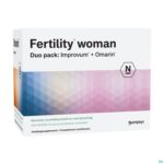 Packshot Fertility woman Duo 60 tab Improvum + 60 softgels Omarin