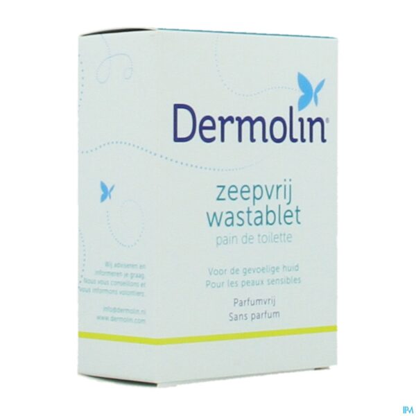 Packshot Dermolin Zeepvrij Wastablet N/parf Nf 100g Packshot Dermolin Zeepvrij Wastablet N/parf Nf 100g