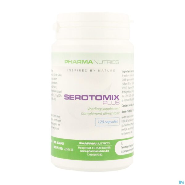 Packshot Serotomix Plus V-caps 120 Pharmanutrics