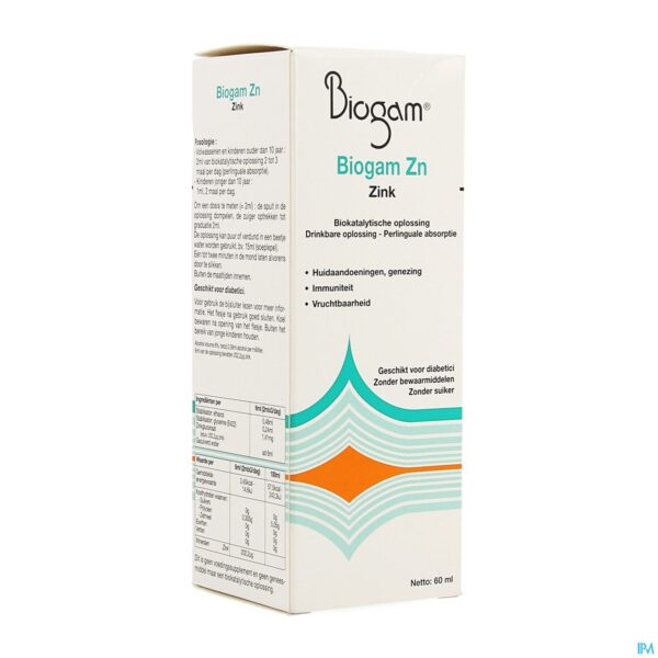 Packshot Biogam Zn Fl 60ml