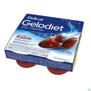 Packshot Gelodiet Gelwater Gesuikerd Druif Pot 4x120g