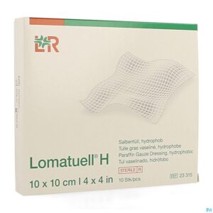 Packshot Lomatuell H Kompres Ster 10x10cm 10 23315