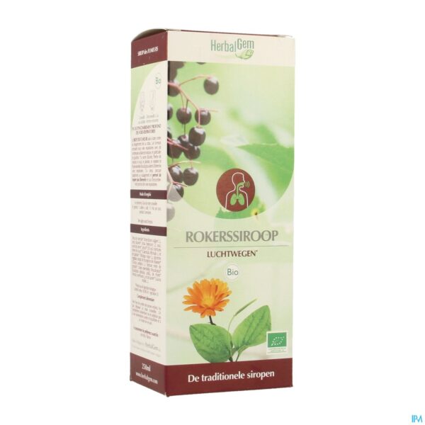 Packshot Herbalgem Rokerssiroop 250ml