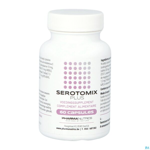 Packshot Serotomix Plus V-caps 60 Pharmanutrics Packshot Serotomix Plus V-caps 60 Pharmanutrics