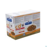 Packshot Prescription Diet Feline C/d Stress Chicken 12x85g